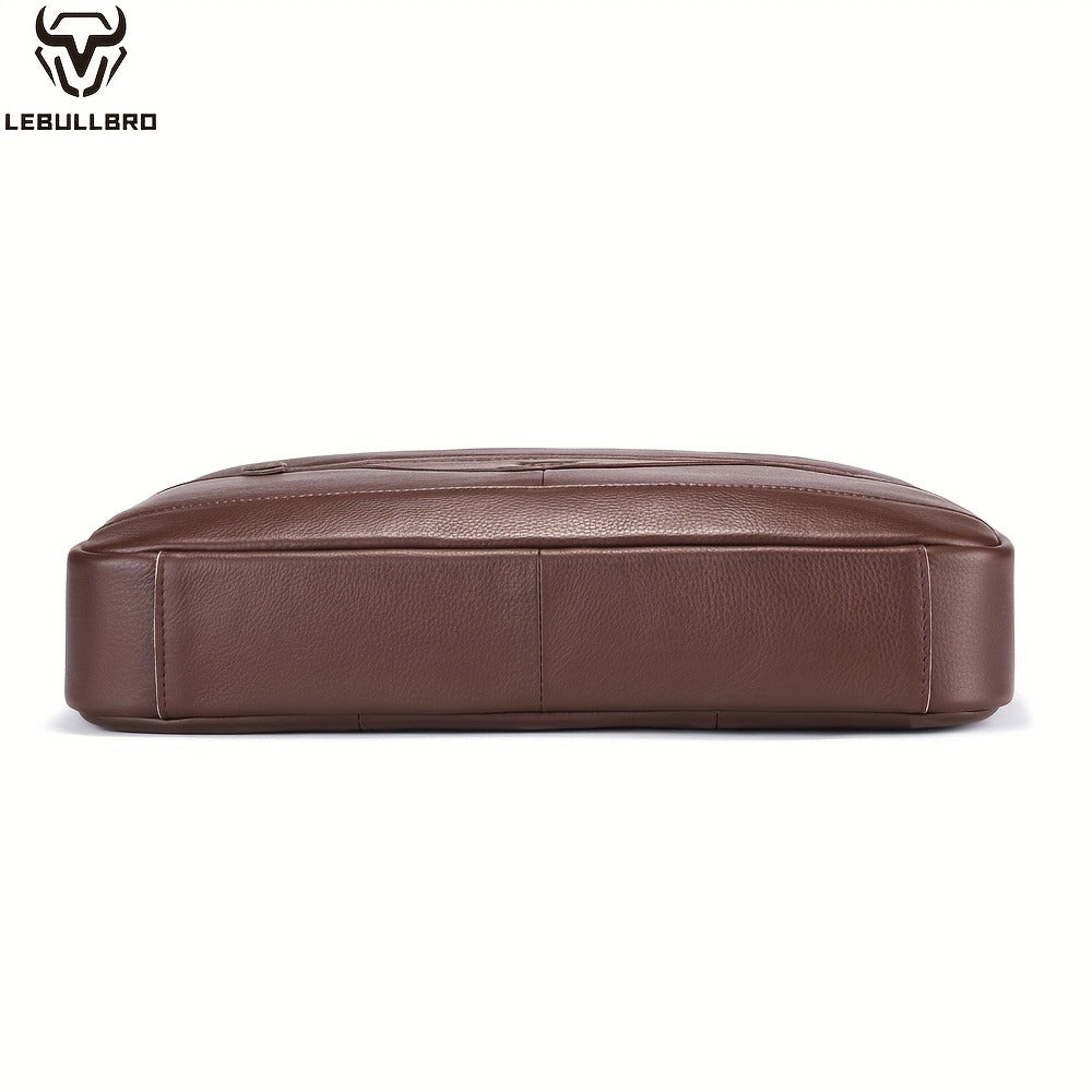 Laptop Bag – for Travel & Work, Genuine Cowhide Leather Executive Briefcase | Bag Vero – detail view 17