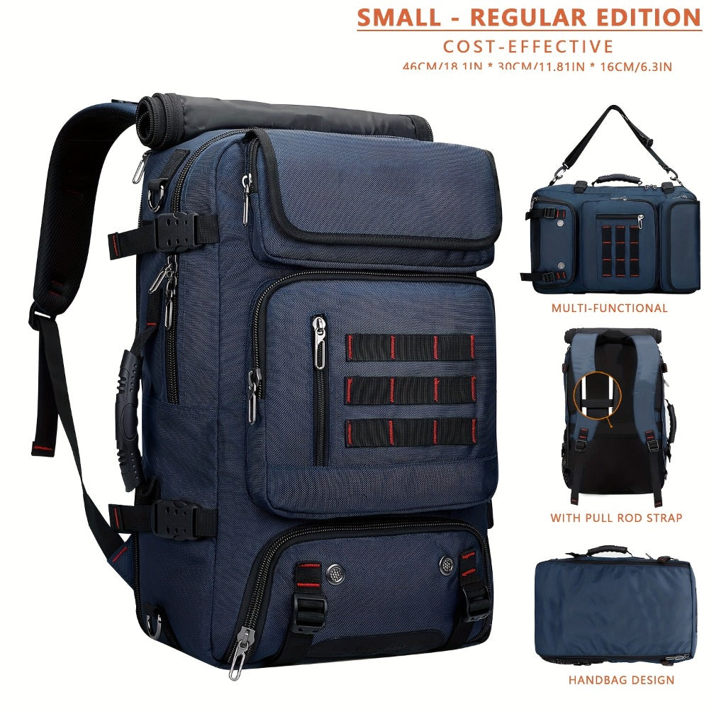 A Large Capacity Hiking Backpack, Suitable for Outdoor Camping, Mountain Climbing, And Long-Distance Travel. It Features Multiple Functions As a Handheld, Dual-Shoulder, Or Crossbody Sports Bag, Is Sturdy And Durable with a Shoe Pocket