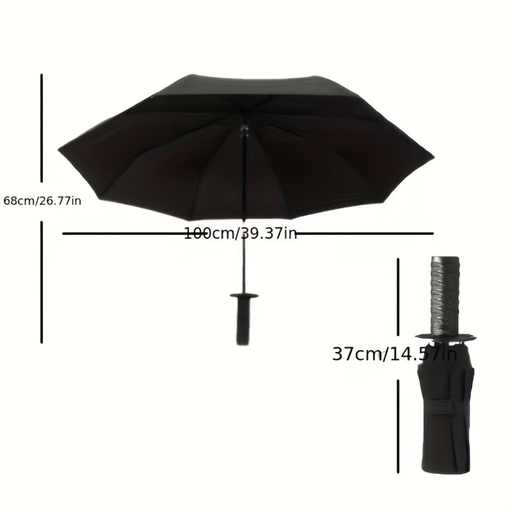 Samurai Sword Umbrella with Samurai Sword Handle, 20% Off Windproof Travel Umbrella, Lightweight And Portable Foldable Rain And Sun Umbrella for Outdoor Use