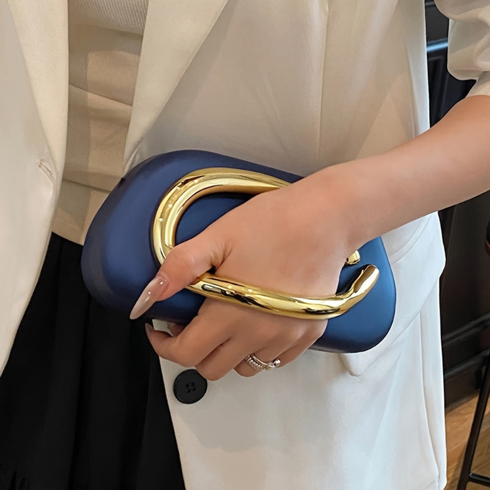 Women's Wallet – Acrylic Evening Clutch Golden Metal | Bag Vero – detail view 34