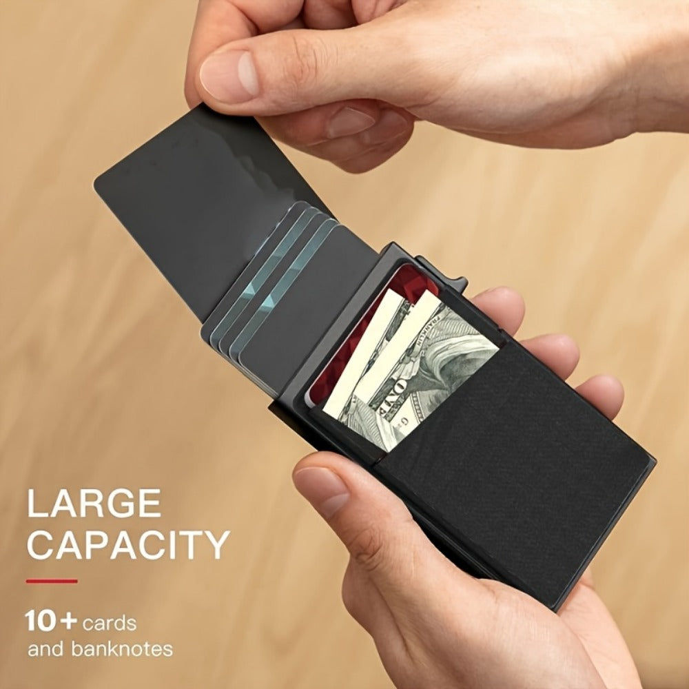 Men's Wallet – RFID Blocking, Metal Pop Up Card Case | Bag Vero – detail view 6