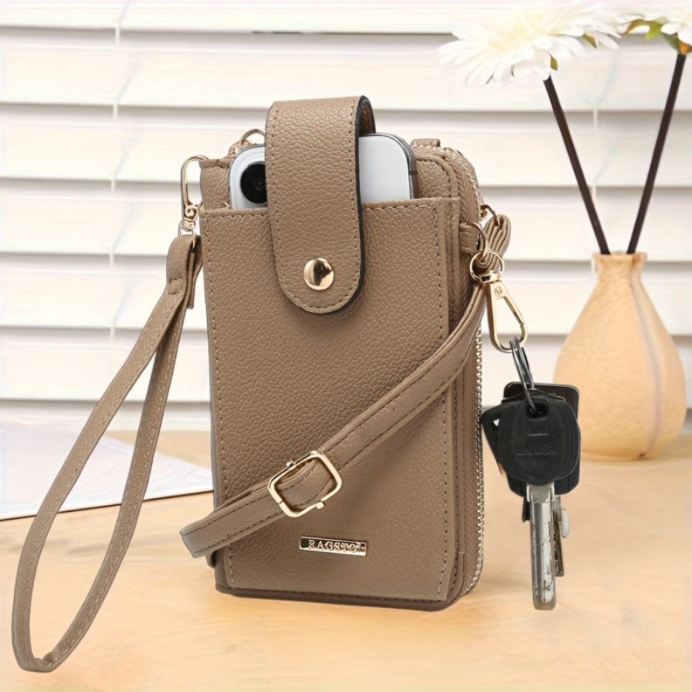 RAGSTO Women's Small Cross-body Mobile Phone Bag Wallet, Mini Shoulder Handbag with Multiple Credit Card Slots, Ladies' Perfect Valentine's Day Gift