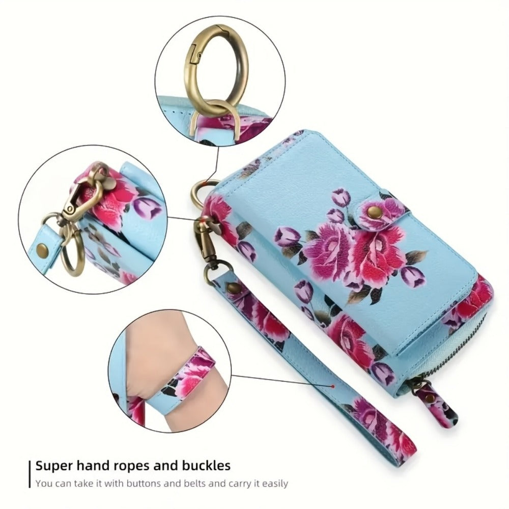 Women's Wallet – Large Capacity, Flower Pattern Long Clutch Large | Bag Vero – detail view 7