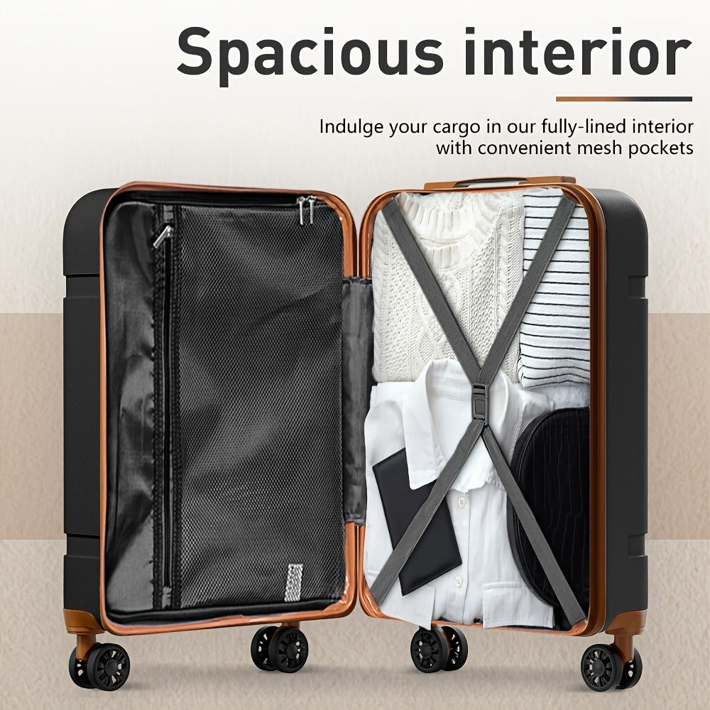 Luggage with Spinner Wheels, ABS Hardshell Suitcase, 20 Inch Carry On, 24 Inch Medium & 28 Inch Checked Suitcase Or 3pcs Luggage Set (20/24/28)