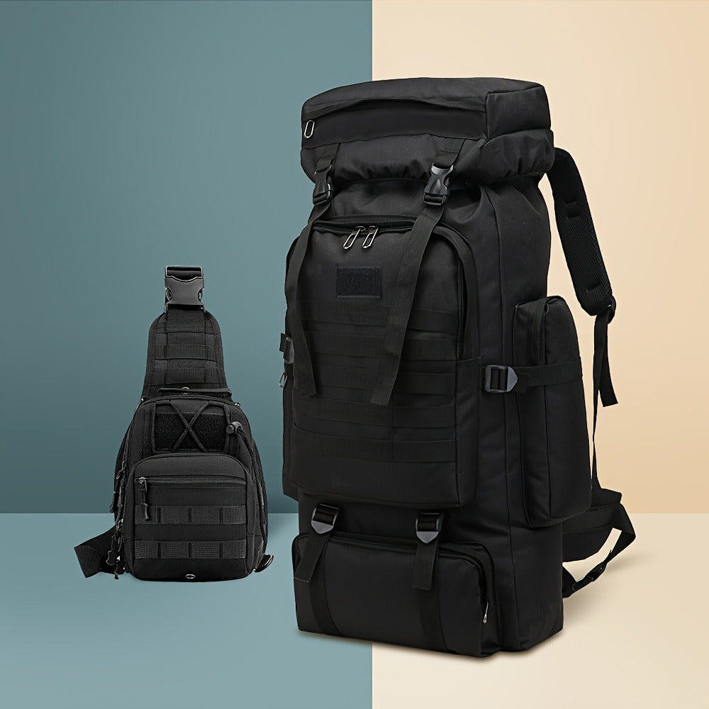 21.13gal Unisex Hiking Tactical Backpack, Outdoor Backpack Molle 3 Day Assault Pack, Hiking Camping Backpack With Multi Functional Pouches, Lightweight Outdoor Sports Travel Backpack, Perfect For Mountaineering Travel, Army Green, Traveling Backpack