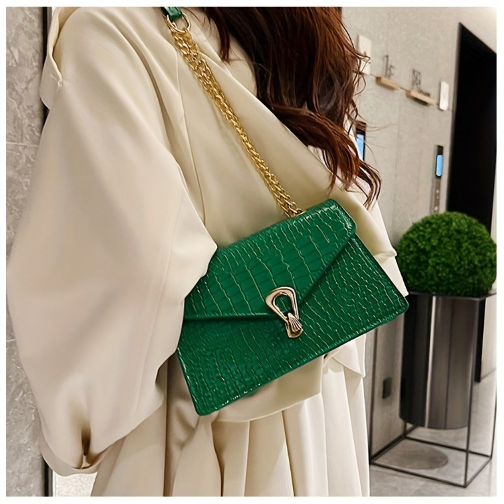 Crossbody Bag for Women – Crocodile Pattern Vintage Detachable Strap | Bag Vero – detail view 34