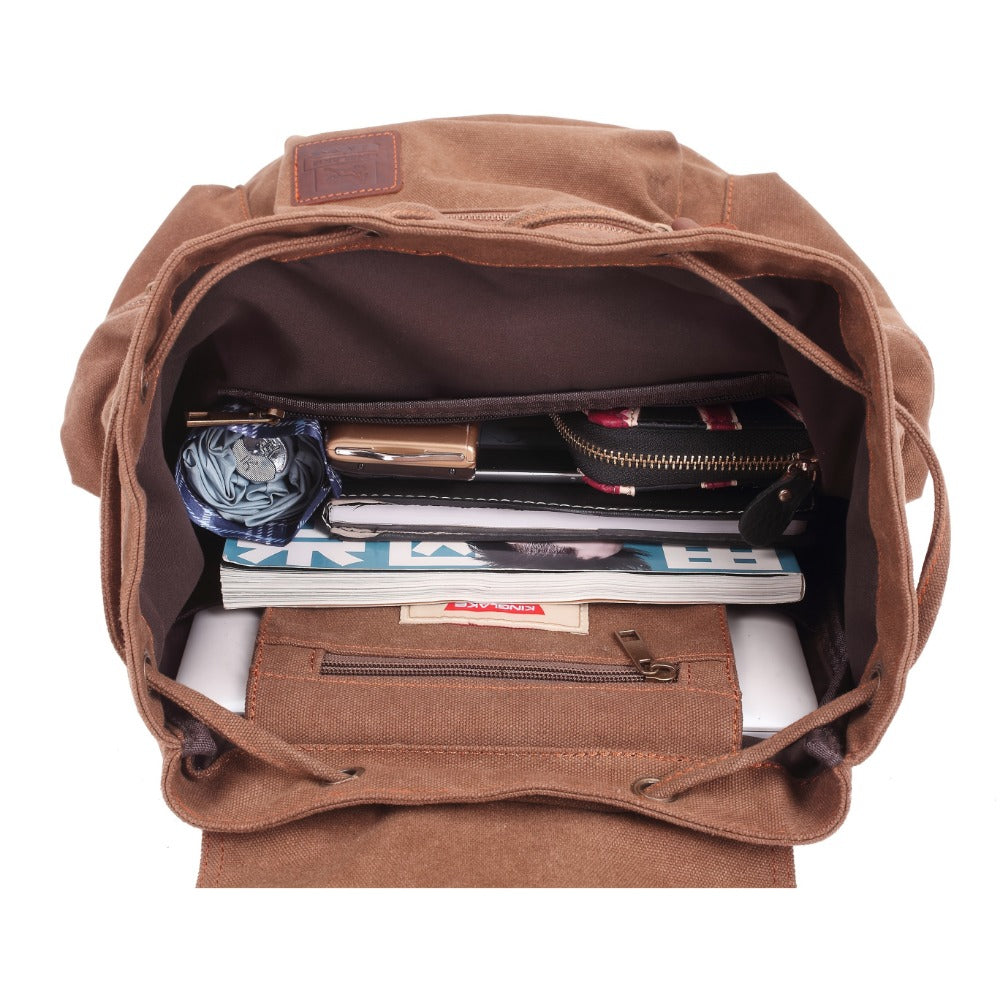 Travel Backpack – Canvas, Lightweight, Multi-Pocket, for Travel & Work | Bag Vero – detail view 8