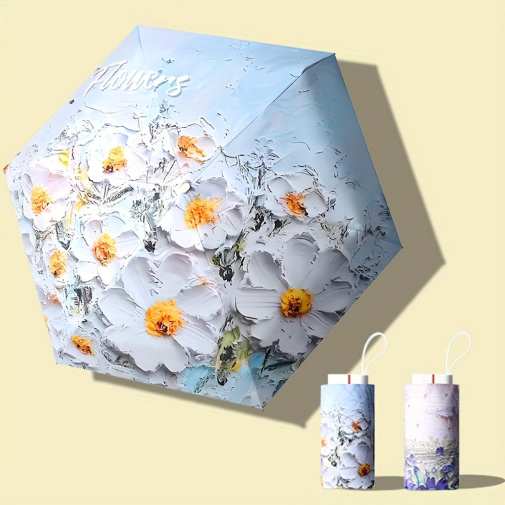 Digital Print Flat Portable Pocket Umbrella
