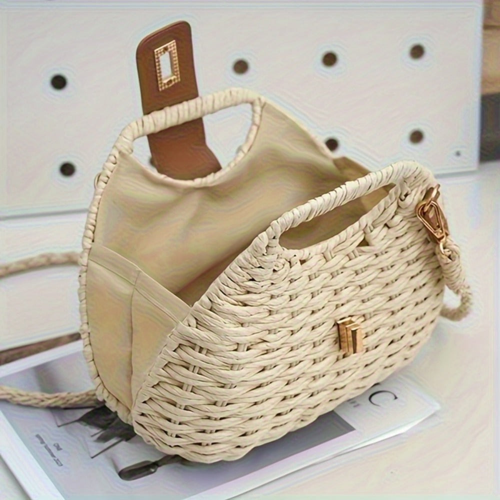 Crossbody Bag for Women – Straw, Polyester, Lightweight, for Travel & Everyday Use | Bag Vero – detail view 10