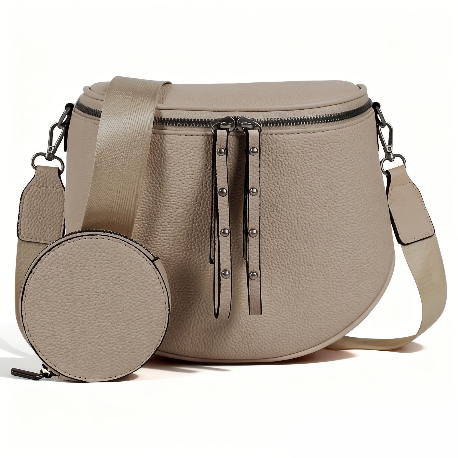 Crossbody Bag for Women – for Travel & Everyday Use, Detachable Strap Plaid Multi | Bag Vero – detail view 25
