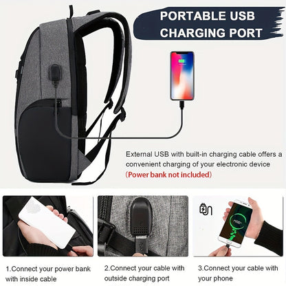 Travel Laptop Backpack, Business Durable Laptop Backpack, Large Capacity College School Computer Bag, And Suitable for 15.6-Inch Laptops, Gifts for Men And Women for Best Birthday Gifts, Christmas And Valentine'S Day Gifts