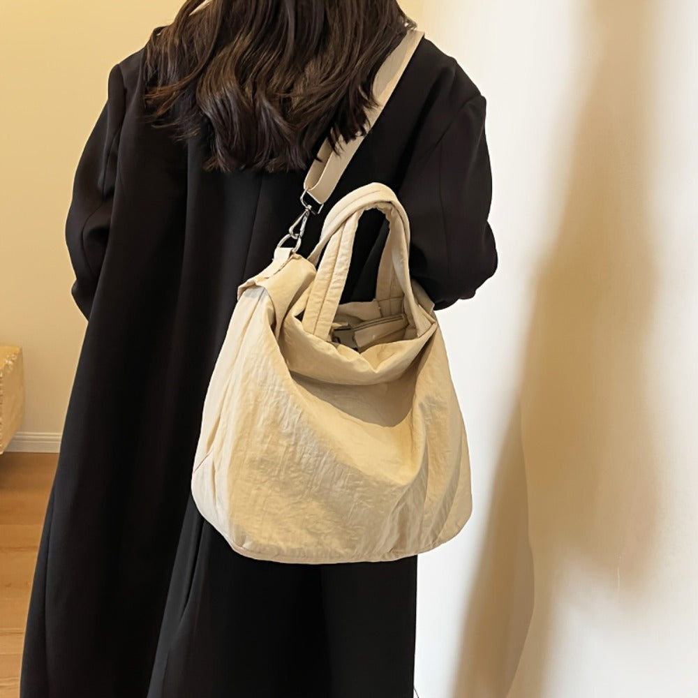 [Stylish Casual Nylon Bag] Stylish Casual Nylon Bag Lightweight Large-Capacity Nylon Shoulder Bag - Women's Stylish Casual Crossbody Bag for College And High School Students - Everyday Commuting Tote Bag