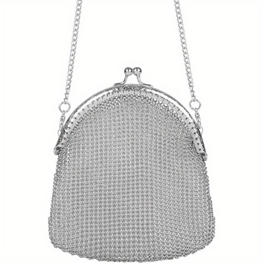 Women's Wallet – Mini, Metal Mesh Coin Chain Strap | Bag Vero – detail view 5