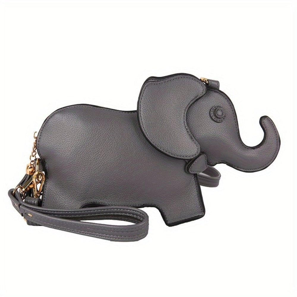 Women's Elephant Print Backpack - How Long Is An Elephant's Trunk? Mini Crossbody Bag - Stylish Shoulder Bag with Adjustable Strap,, High Quality, Animal Theme, Perfect Gift for Daily Use