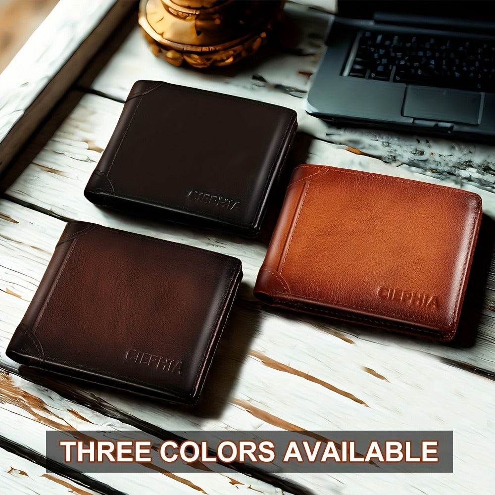 Men's Wallet – RFID Blocking, Full Grain Leather Trifold Rfid | Bag Vero – detail view 3