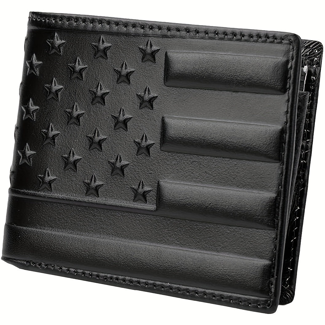Men's Wallet – American Flag Embossed Leather Rfid | Bag Vero – detail view 9