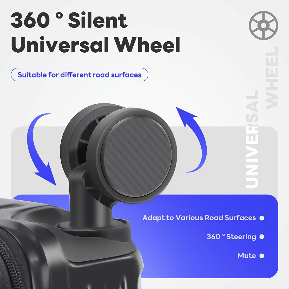 Aluminum Alloy Frame Abs+Pc Hard Shell Spinner Suitcase with Built In TSA Approved Lock Features Cup Holders And USB Ports 20 Inch Carry On Size for Airline Travel Durable And Scratch Resistant