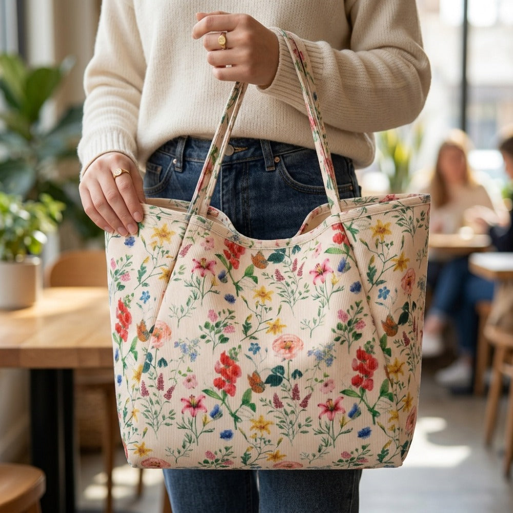 Tote Bag for Women – Corduroy, Large Capacity | Bag Vero – detail view 19