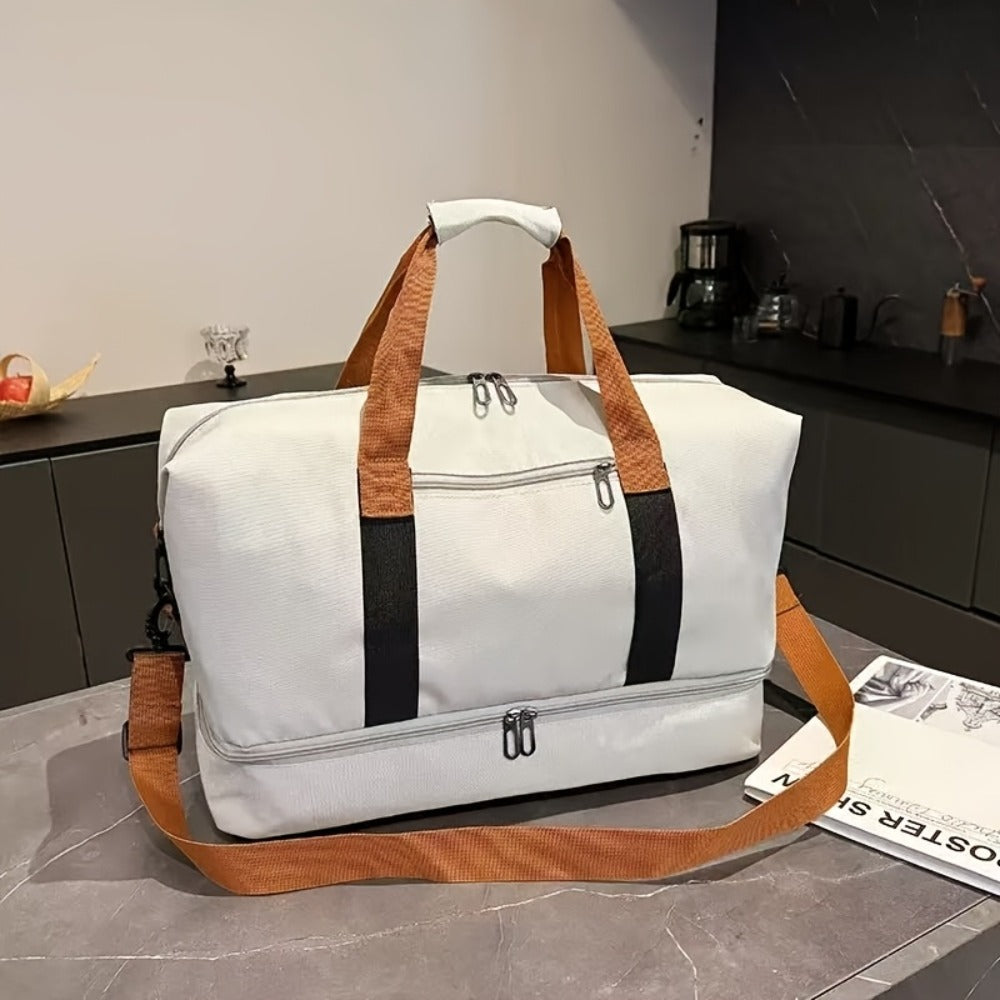 Travel Bag, Luggage Bag, Dry Wet Separation Large Capacity Travel Bag, Leisure Outdoor Travel Bag Handbag, Women's Fitness Yoga Bag, Weekend Tote Overnight Bag