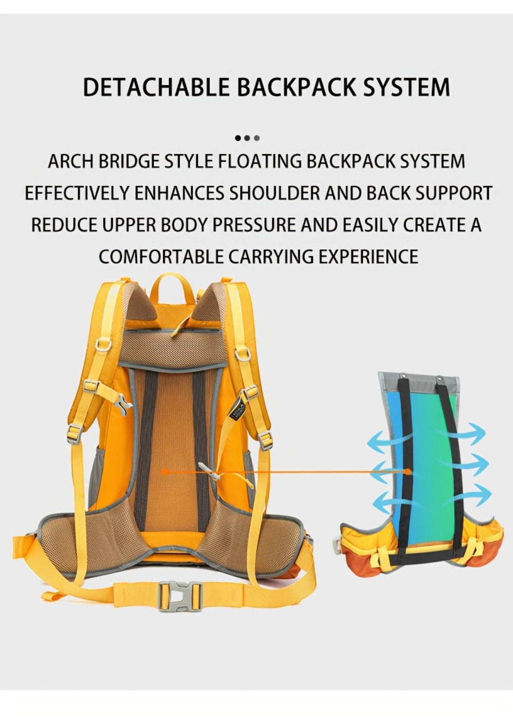 Large Capacity Hiking Outdoor Mountaineering Travel Backpack, Camping Travel Backpack, Nylon Waterproof Backpack, Ideal for Gifts, Suitable for Men And Women