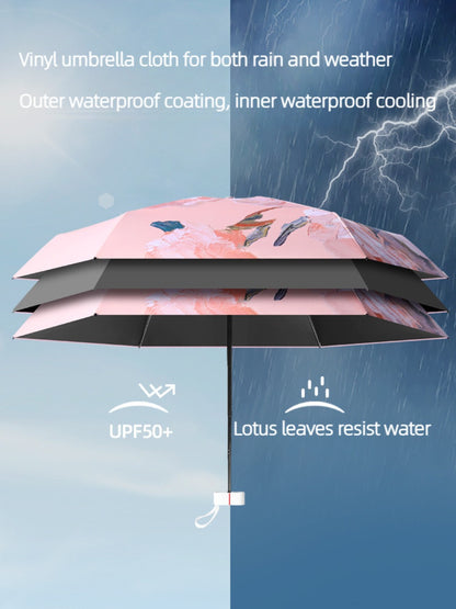 Digital Print Flat Portable Pocket Umbrella