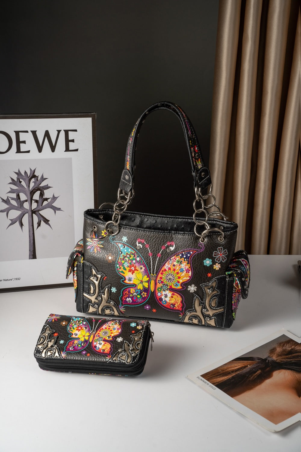 Women's Wallet – Butterfly Floral Western Set Phone | Bag Vero – detail view 14