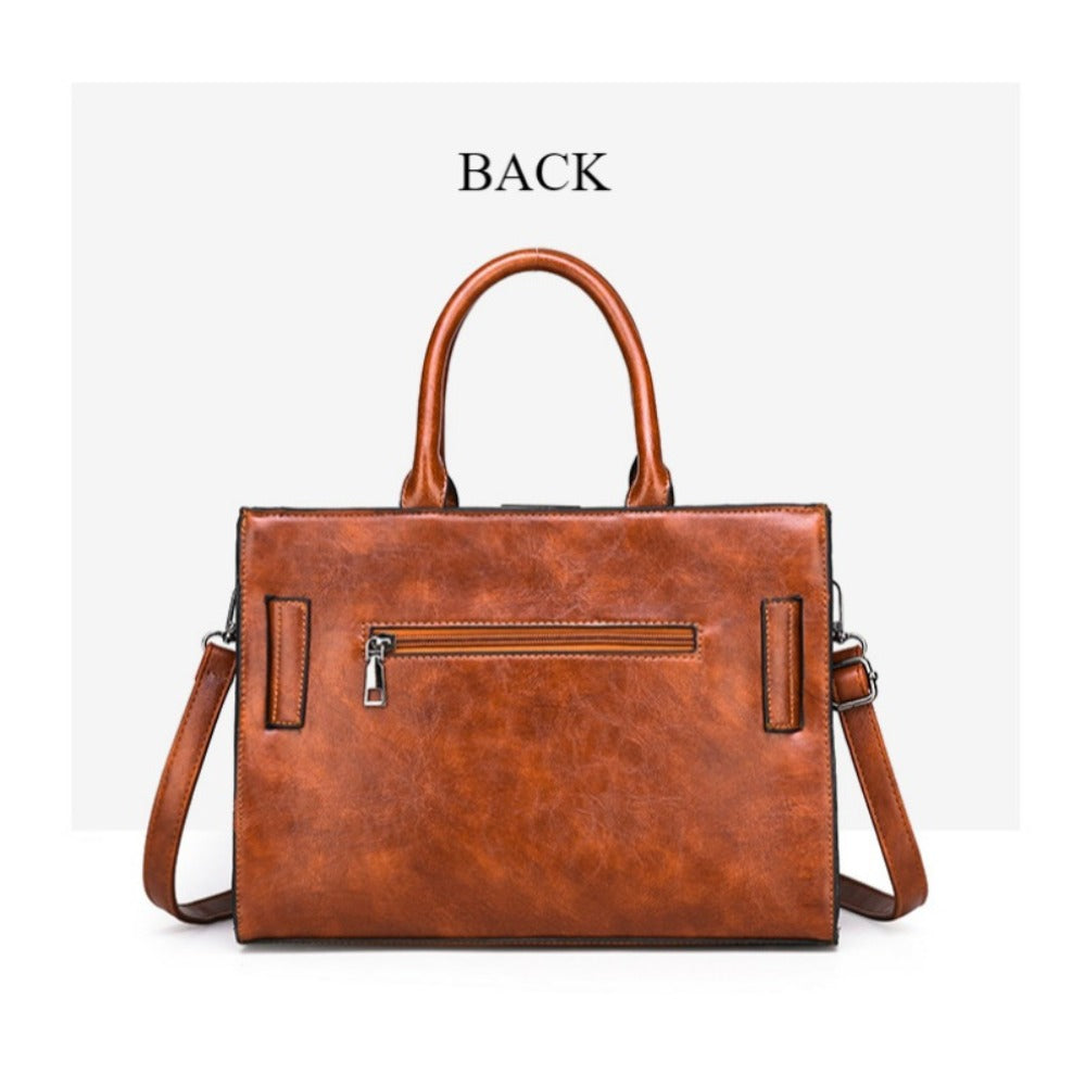 3pcs Women's Monogram Embossed Set, Large Capacity Tote Set, Removable Diagonal Strap