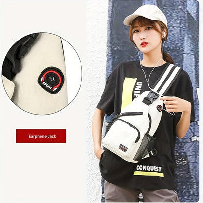 Unisex Outdoor Casual Chest Bag Travel Waist Packet Oxford Cloth Multifunctional Sports Crossbody Bag Sports Backpack