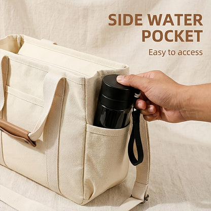 Crossbody Bag for Women – Canvas, Multi-Pocket, for Travel & Work | Bag Vero – detail view 4