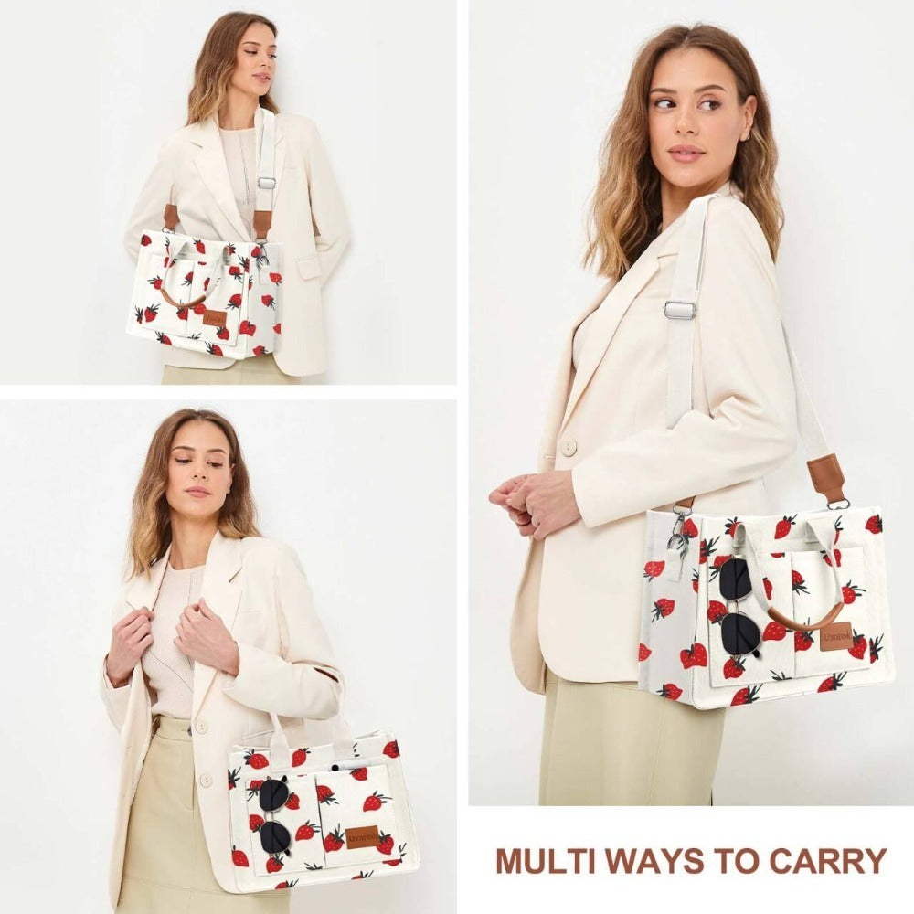 Laptop Bag – Canvas, Nylon, Adjustable Strap, for Travel & Work | Bag Vero – detail view 7