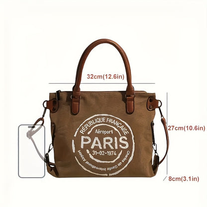 New Large Capacity Portable Tote Bag with Adjustable Shoulder Strap Length, Single Shoulder Bag, Crossbody Bag