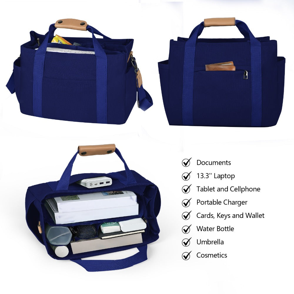 2PCS Sets Canva tote bag with Makeup Bags for Women, Casual Beach Crossbody Hobo Messenger Handbag Purses Bags for Work Gym Travel Shopping