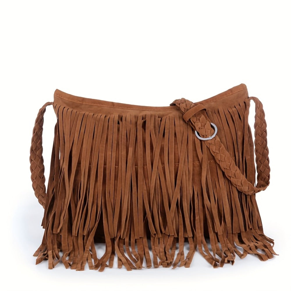 [Western-style Jewelry Set] 10pcs Western-style Jewelry Gift Set for Women | Hat, Fringed Crossbody Bag, Single-shoulder Bag, Wallet, Turquoise Imitation Necklace, Bracelet And Earrings - Suitable for Daily Vacation And Travel