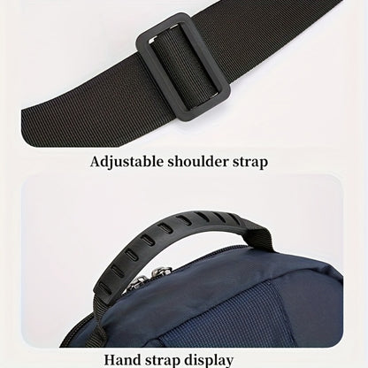 Men's Retro Belt Bag with Multi-Pocket & Anime Striped Strap - Durable Waist Pack Suitable for Commuting, Cycling, Outdoor - Wear-Resistant Hands-Free Waist Bag ()