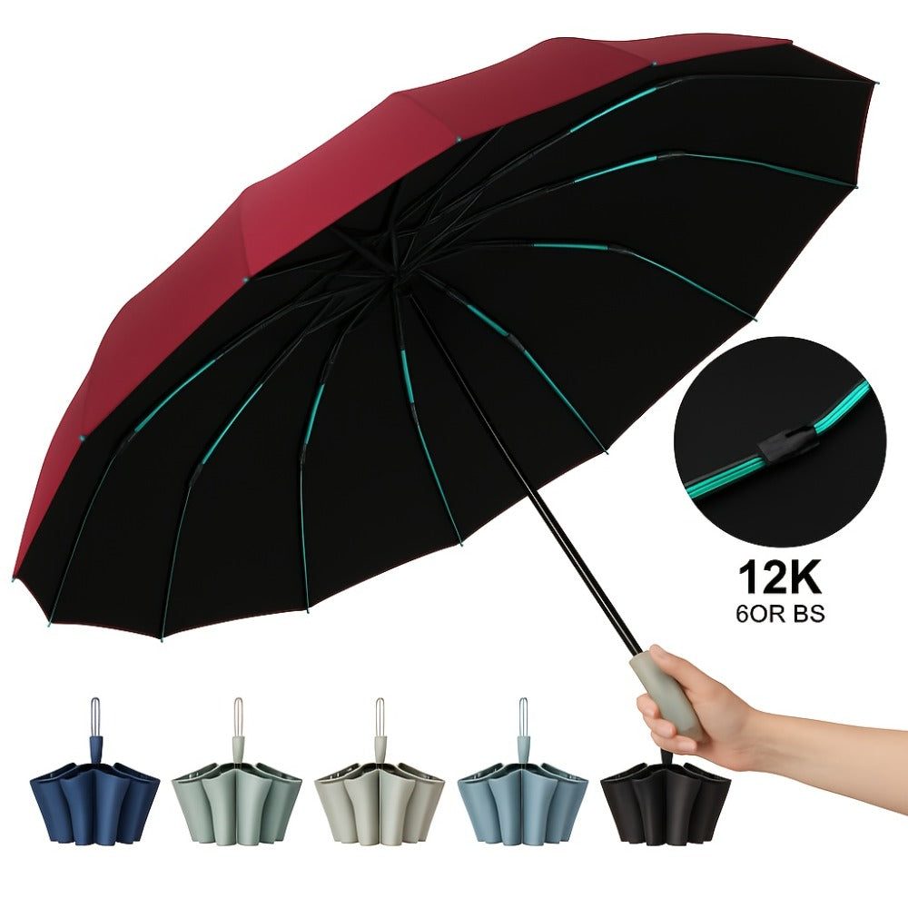 Super Strong Windproof Automatic Folding Men Umbrella, 72/80 Bone Reinforced, Large Rainproof Sun Umbrellas Women