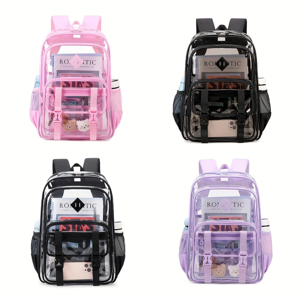 Backpack for Women – PVC, Clear, Large Capacity, Transparent | Bag Vero – detail view 3