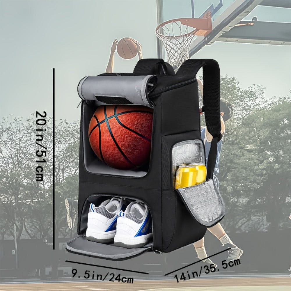Multifunctional Basketball Bag Training Pack Youth Basketball Backpack Large Capacity Convenient Shoulder Bag Insulated Dual-Shoulder Bag Casual Bag Football Bag with Independent Shoe Compartment