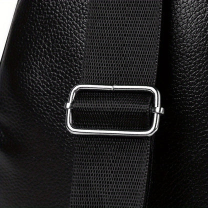 Men'S Sling Bag - Multi-Pocket Crossbody Chest Pack for Casual Travel, Brown Textured Design with Adjustable Strap And Secure Zipper Closures, Casual Chest Bag | Versatile Crossbody | Bag