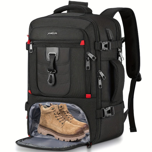 Airline Approved Carry On Backpack With Shoe & 17IN Laptop Compartment - Unisex Travel Backpack For Men & Women, Weekender Bag For Gym, College, Sport - Mochila De Viaje