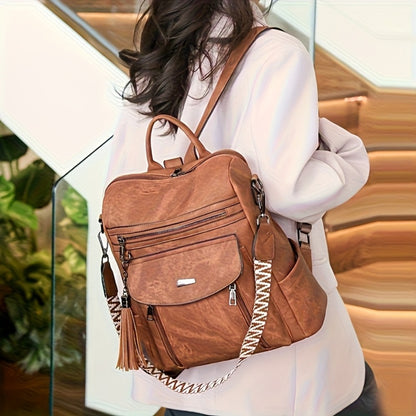 Spring 2025 Wind Style PU Women's Bags, Multifunctional Women's Backpacks.