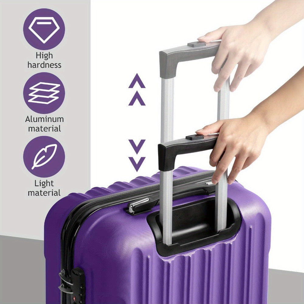 3pcs Luggage 20/ 24/ 28-Inch, Durable Hard Shell, 360 Spinner Wheels, Multifunctional Large Capacity, Lightweight Travel Suitcase
