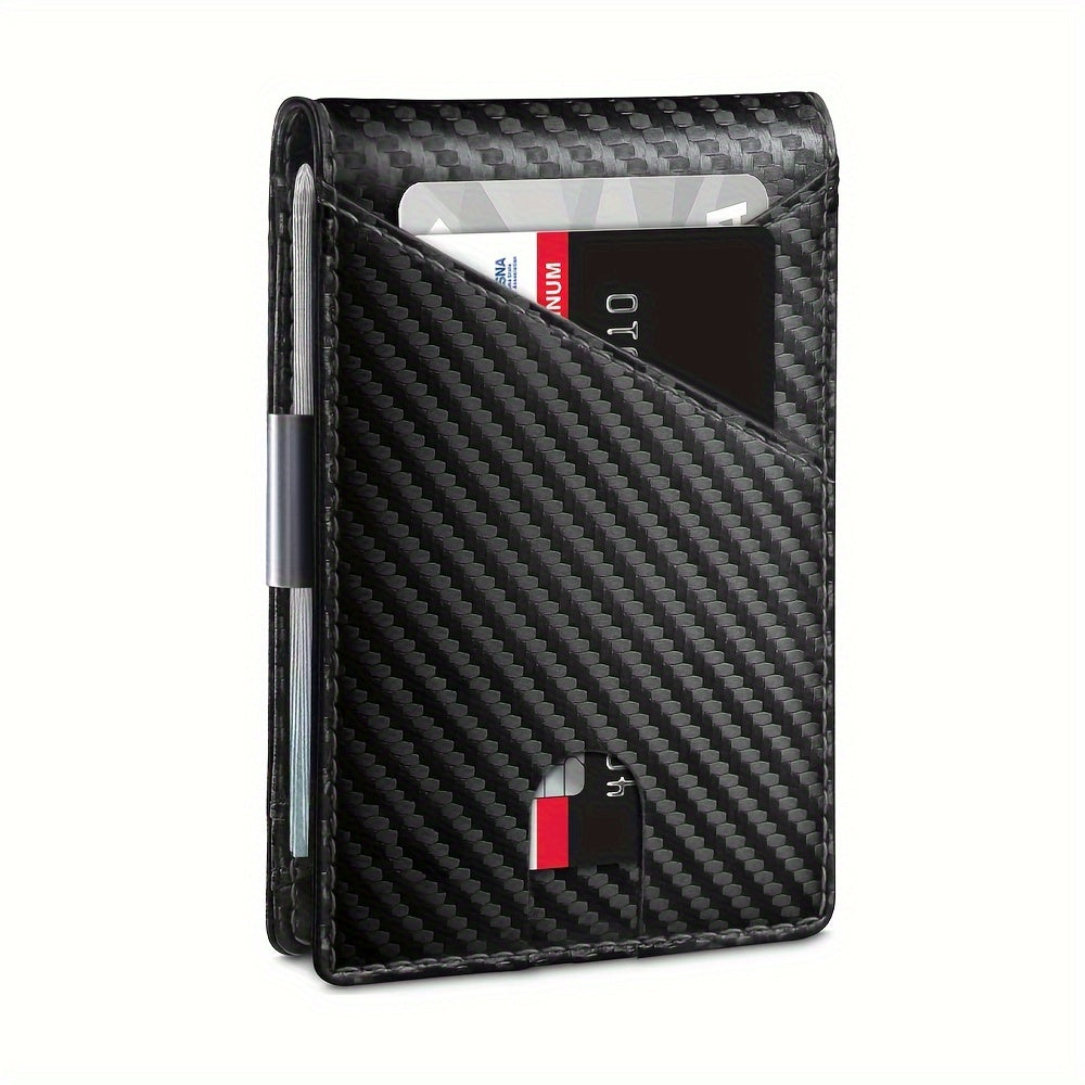 Men's Wallet – RFID Blocking, Carbon Fiber Money Clip Bifold | Bag Vero – detail view 12