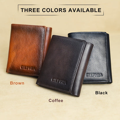 Men's Wallet – Trifold Leather Premium Cowhide Full | Bag Vero – detail view 5