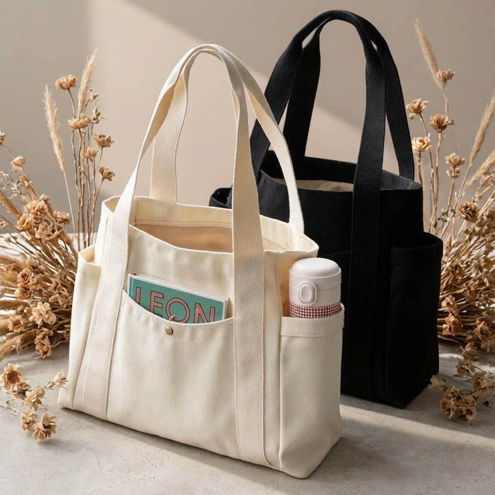 Tote Bag for Women – Canvas, Large Capacity, Lightweight, for Work & School | Bag Vero – detail view 5