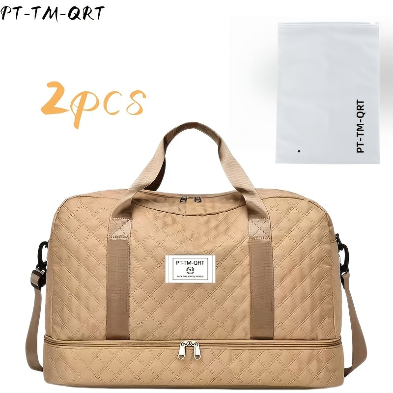 Fashionable Travel Bag, Large-Capacity Practical Handbag, Made of Durable And Wear-Resistant Fabric, Suitable for Travel And Gym, Stylish, Versatile, Lightweight, And Easy to Store
