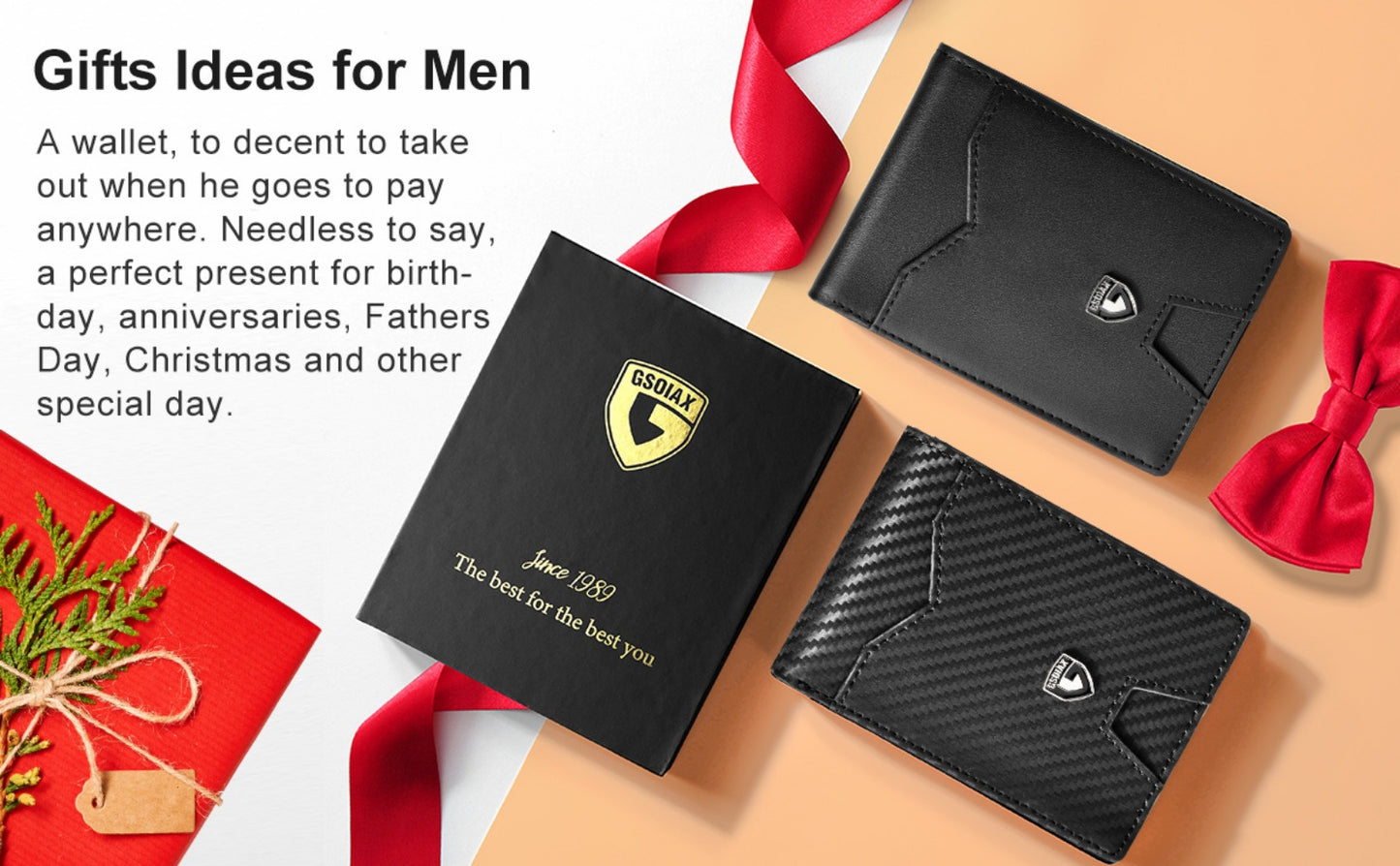 Men's Wallet – RFID Blocking, Slim Rfid Blocking Bifold Carbon | Bag Vero – detail view 28