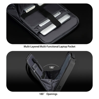 Resilvery New Ultra-Thin Men'S Business Backpack Hard Shell Backpack Laptop E-Sports Business Anti-Theft Computer Bag Hardcore Backpack