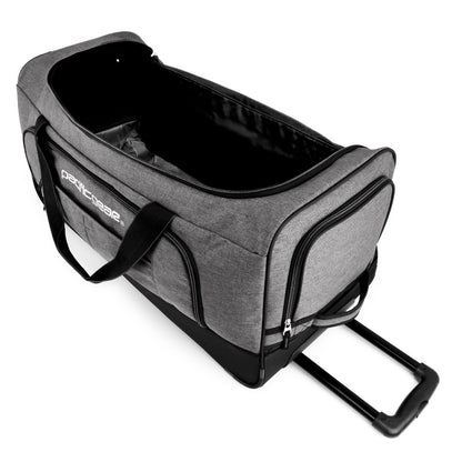 Pacific Gear Keystone 30" Polyester Upright Rolling Duffel Bag | Large Capacity, Lightweight, Retractable Handle & Recessed Wheels | Navy, Bright Red, Black, Grey, Purple, Olive - for Sports, Long Trips, & Camping