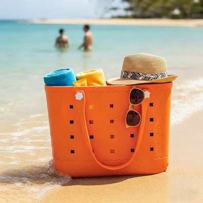 [Beach Essentials Gift] New Spring EVA Tote Bag High Quality Beach Bag, Spill-Proof, Easy to Clean Sturdy And Durable Tote Bag Extra-Large Capacity for Shopping, Travel, Parties, Outdoor Activities, Beach Essentials Perfect New Year Gift for Loved Ones An