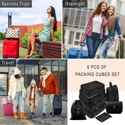The 8/9pcs Set Includes A Hook Design, Suitable For Multiple Scenarios. It Can Be Hung On Backpacks And Hangers During Business Trips Or Travels Without Taking Up Space. In Student Dormitories, Hanging Items On Bed Frames Or Wardrobes Saves Space.